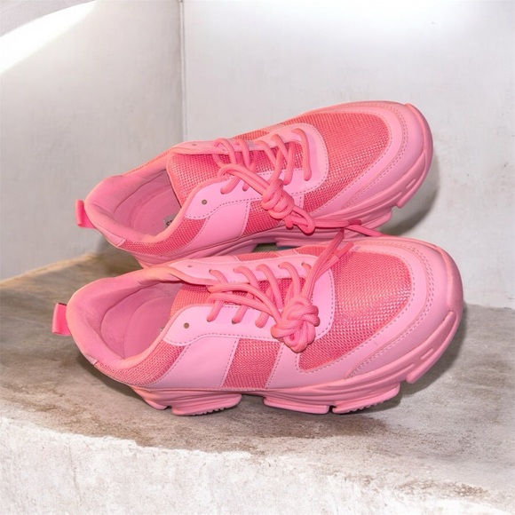 Steve Madden Chunky Pink Sneakers - Picture 4 of 7